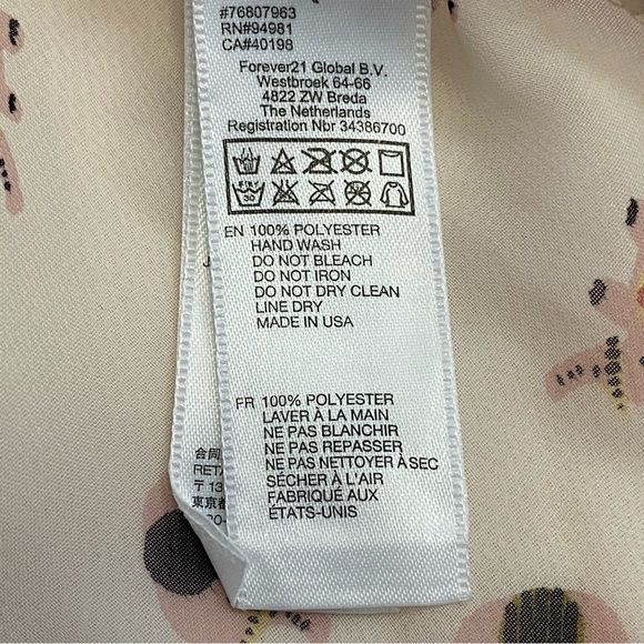 Forever 21 Sheer Elephant Print Blouse – Size Small - Picture 6 of 6